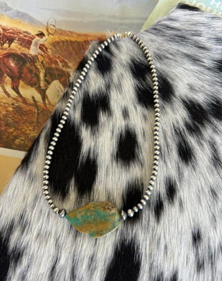 Green Turquoise Slab Necklace