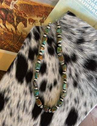 Turquoise & Sterling Pearl Necklace