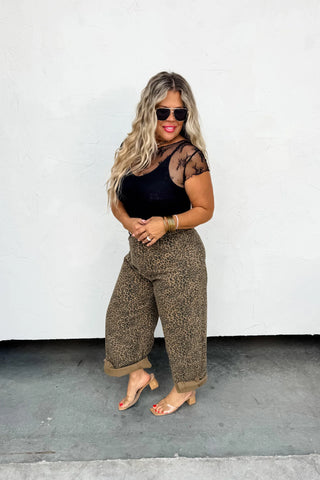 Cheetah Barrel Jean