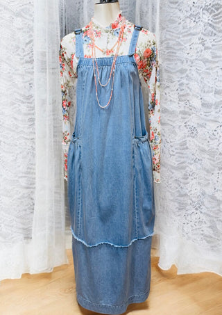 Chambray Overall Dress