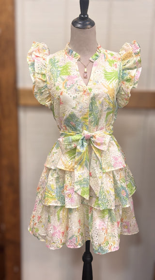 Floral Eyelet Dress