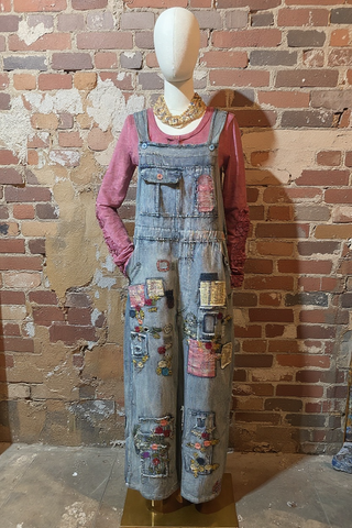 Patchwork Petunia Overalls
