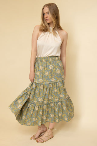 Printed Poplin Skirt
