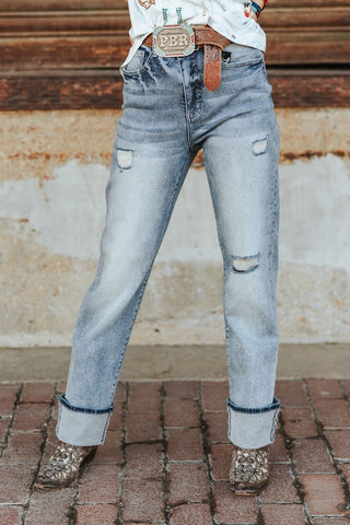 L&B Cuffed Boyfriend Jeans