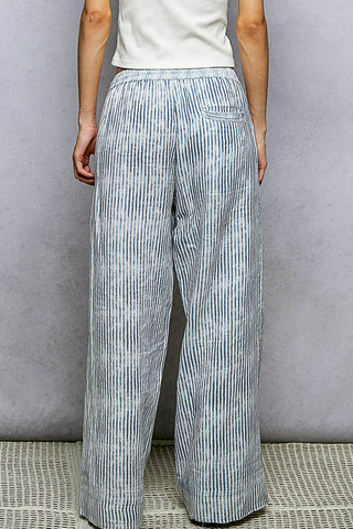 Blue Striped Pants
