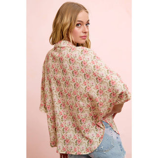 Crinkle Cotton Dolman Top