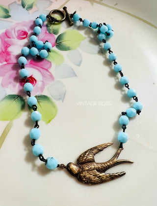 Sparrow Brass Necklace