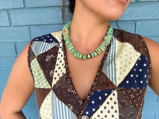 Green Turquoise Nugget Necklace
