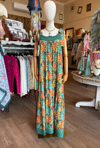 RB Teal Floral Dress