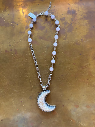 Tibetan Floral Moon Necklace