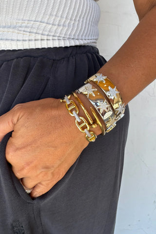 Written in the Stars Bangle-Gold