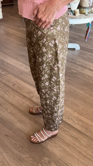 Floral Barrell Pants