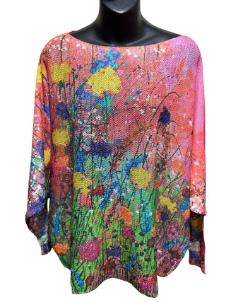 Abstract Floral Sweater