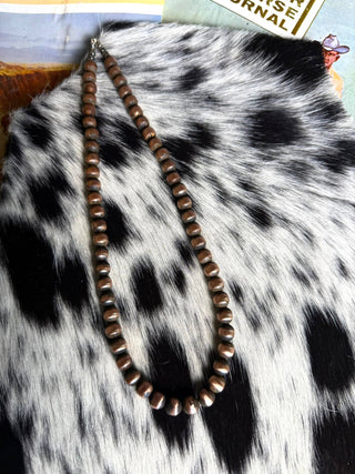 8mm Copper Pearl Necklace