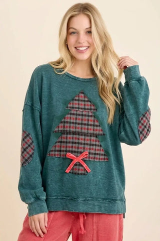 Midnight Green Holiday Top