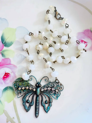 Brass Boho Butterfly Necklace