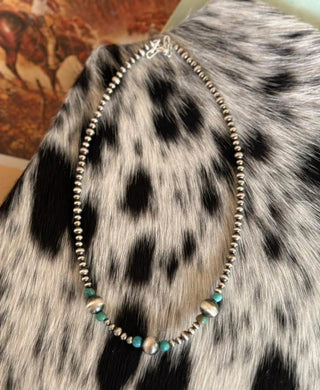 Sterling Pearl & Turquoise Necklace