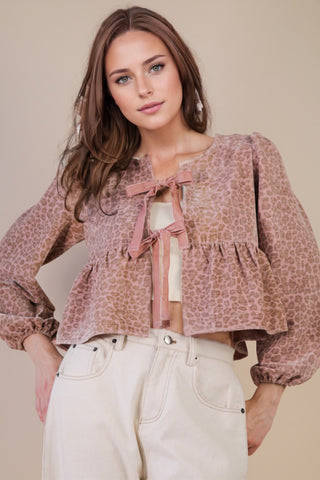 Mauve Leopard Top