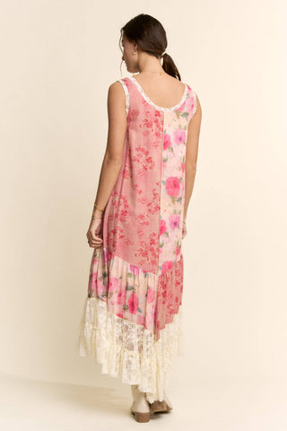 Flower Patchwork & Lace Dress