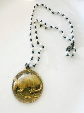 Brass Armadillo Necklace