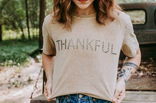 Thankful Acid Washed Tee