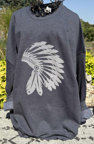Indian Flocked Sweatshirt