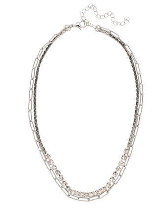 Sorrelli Crystal & Paperclip Necklace