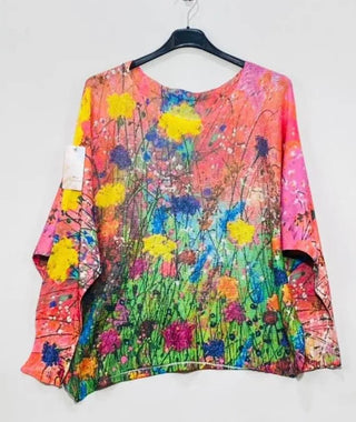 Abstract Floral Sweater