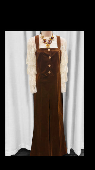 Flared Corduroy Jumpsuit