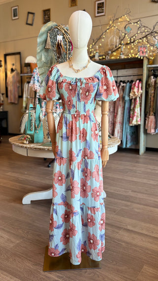 Floral Smocked Top Dress