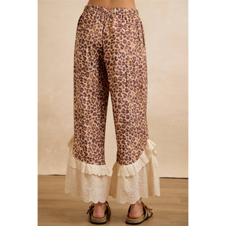 Ruffled Leopard & Lace Pants