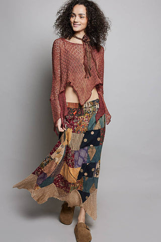 Patchwork Panel Skirt