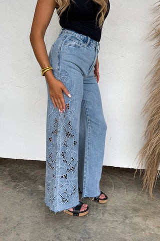 Floral Charm Jeans