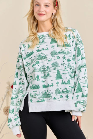 Holiday Toile Top
