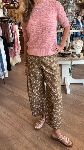 Floral Barrell Pants