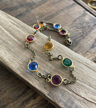 Crystal Multi Color Bead Necklace