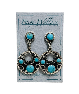 Round Turquoise Earrings