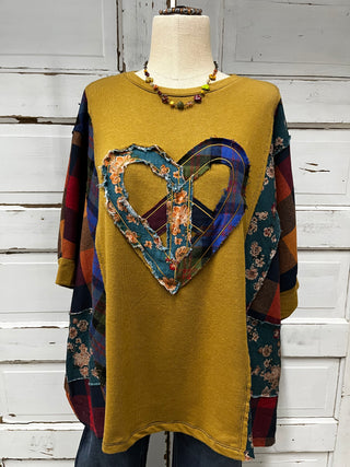 Patchwork Heart Poncho