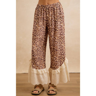 Ruffled Leopard & Lace Pants