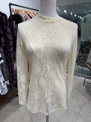 Cream Floral Lace top