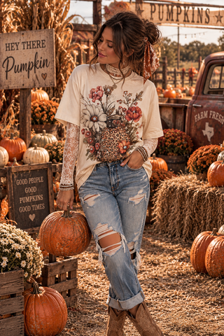 Leopard Pumpkins Tee–