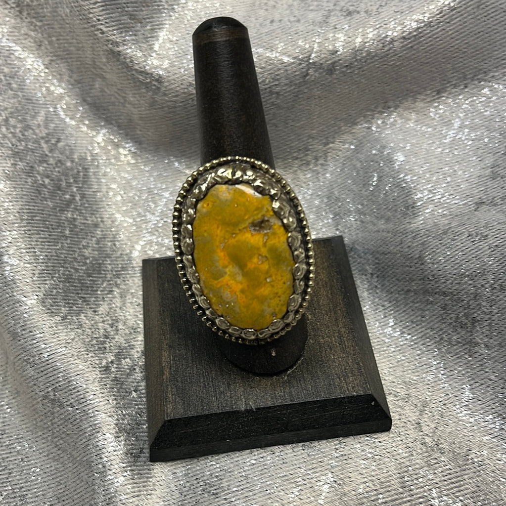 Yellow Tibetan Turquoise Ring