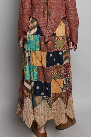 Patchwork Panel Skirt