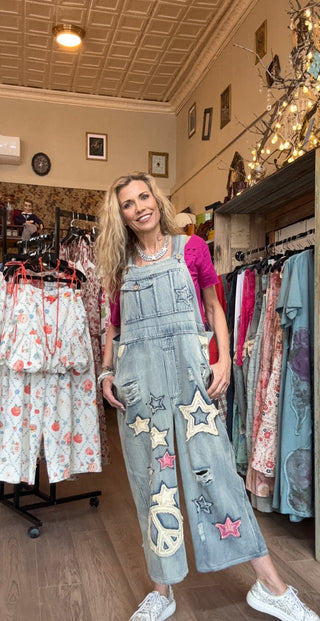 Star Patchwork Overalls