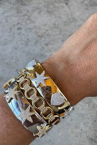 Written in the Stars Bangle-Silver