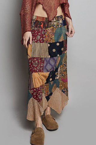 Patchwork Panel Skirt