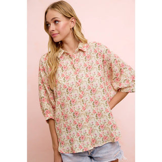 Crinkle Cotton Dolman Top