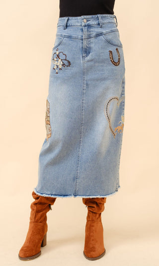 Western Embroidered Skirt