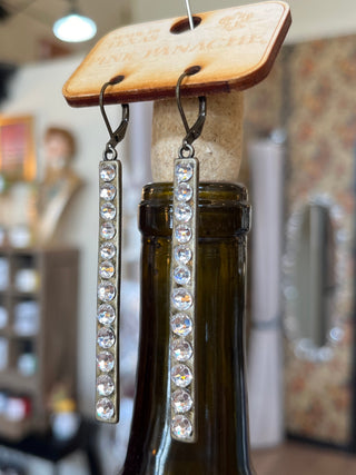 Multiple Crystal Bar Earrings