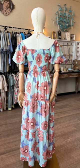 Floral Smocked Top Dress
